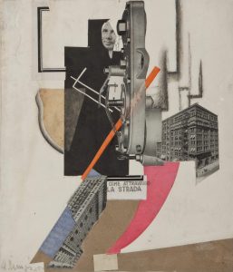 Аугуст Чернигој, Comme attraverso la strada, 1925, колаж на папиру, 28,9 х 25 cm